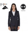 Americana ajustada, elástica para traje de mujer