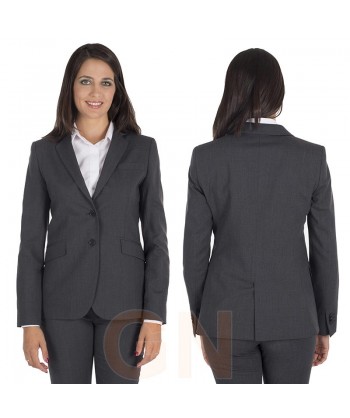Americana ajustada, elástica para traje de mujer
