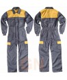 Buzo tergal combinado gris/amarillo