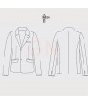Americana Slim Fit tejido elástico para hombre