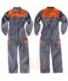 Buzo tergal combinado gris/naranja