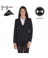 Chaqueta ajustada con tejido grueso elástico para invierno