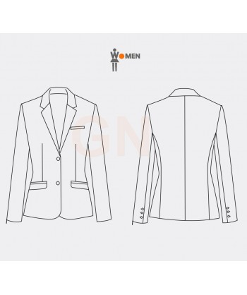 Chaqueta ajustada con tejido grueso elástico para invierno