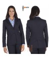 Chaqueta ajustada con tejido grueso elástico para invierno