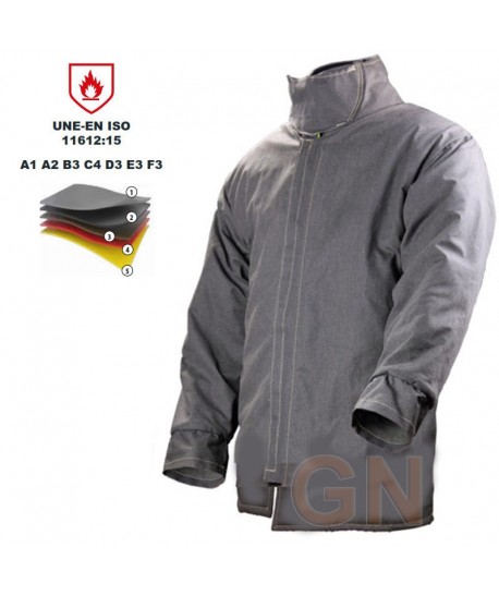 Chaquetón tejido exterior cerámico con cinco capas para altísimas temperaturas