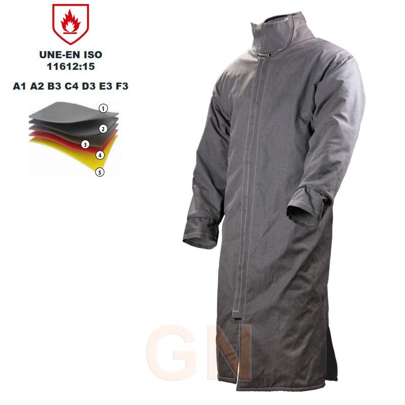 Bata tejido exterior cerámico con cinco capas para altísimas temperaturas