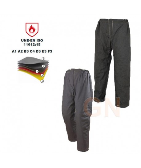 Pantalón tejido exterior cerámico con cinco capas para altísimas temperaturas