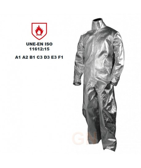 Buzo aluminizado y kevlar muy ligero de una capa 250ºC