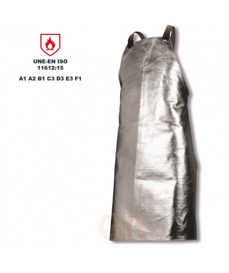 Mandil aluminizado de capa de para-aramida soporta hasta 250ºC
