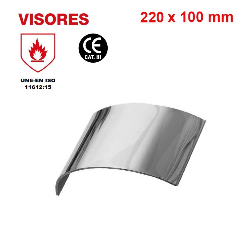 Visor de policarbonato para capuchón aluminizado
