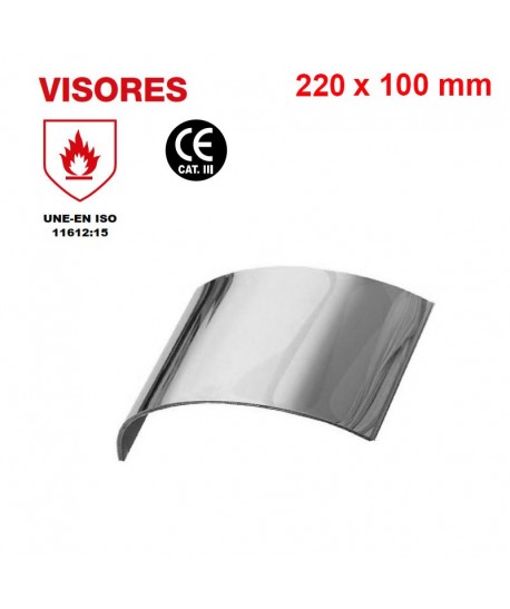 Visor de policarbonato para capuchón aluminizado
