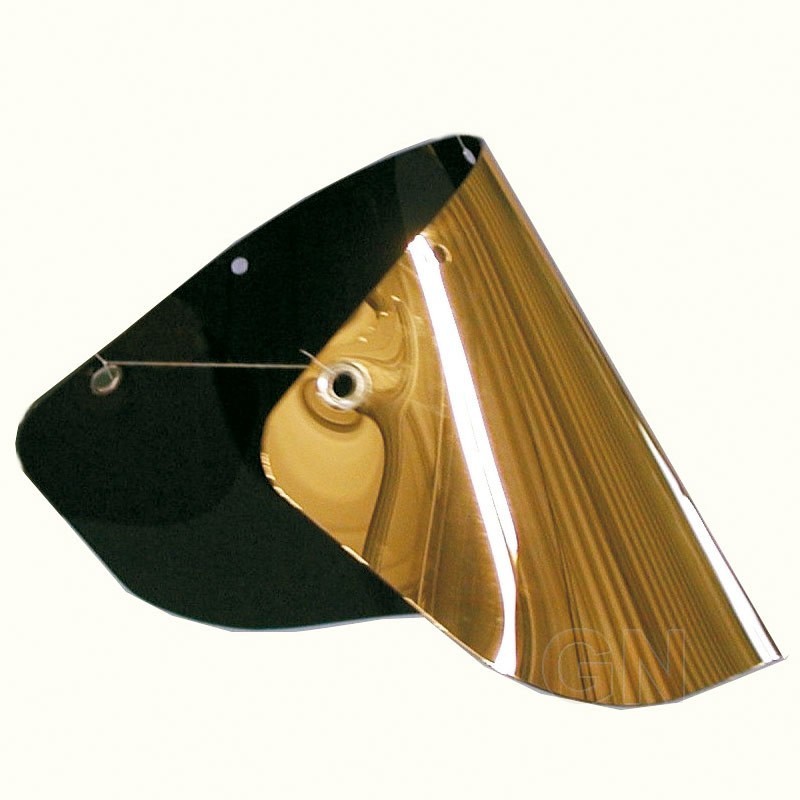 Visor de policarbonato oro tono 5 para cubrecascos
