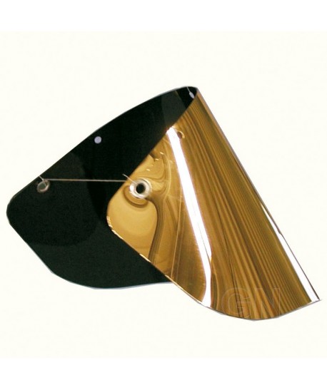 Visor de policarbonato oro tono 5 para cubrecascos