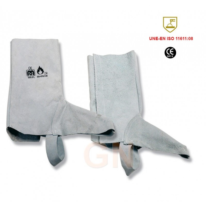 Polainas para soldadura de serraje gris