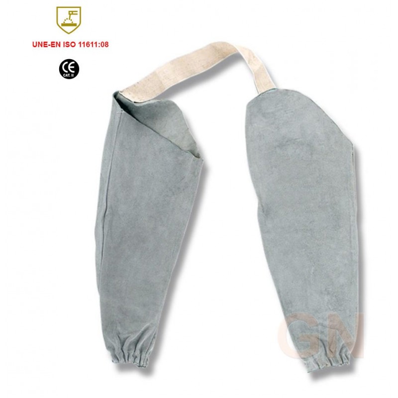 Manguitos al hombro para soldadura de serraje gris