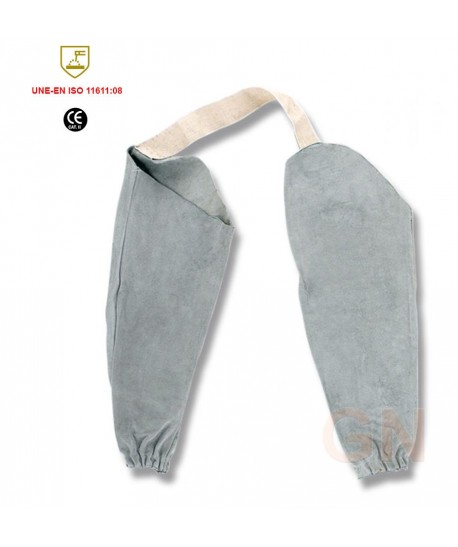 Manguitos al hombro para soldadura de serraje gris