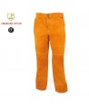 Pantalón de serraje amarillo para soldadura profesional