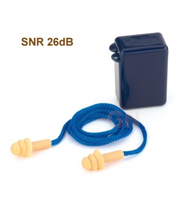 Tapones auditivos con cordón y estuche snr 32 db