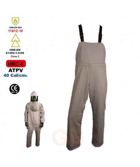 Pantalón ignífugo, antiestático y anti arco (ARC 4-ATPV 40 Cal/cm² )