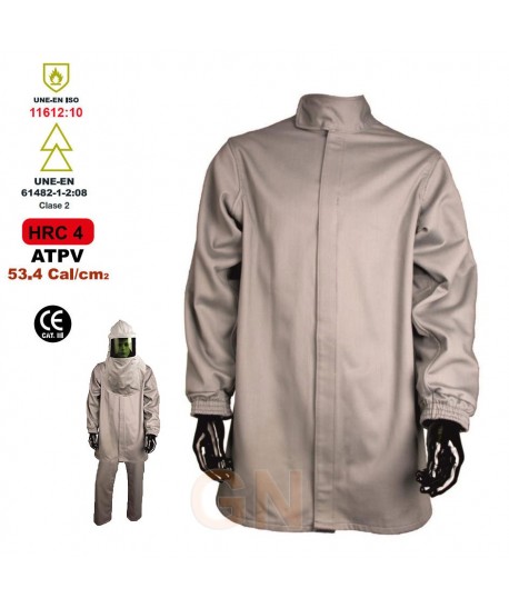 Chaquetón ignífugo, anti estático y anti arco 53,4 Cal/cm²