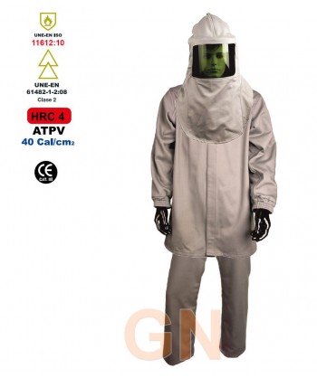 Traje ignífugo, anti estático y anti arco 40 Cal/cm²