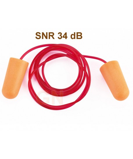 Tapones auditivos con cordón  -SNR 37 dB-