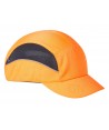 Gorra naranja alta visibilidad de protección homologada EN 812