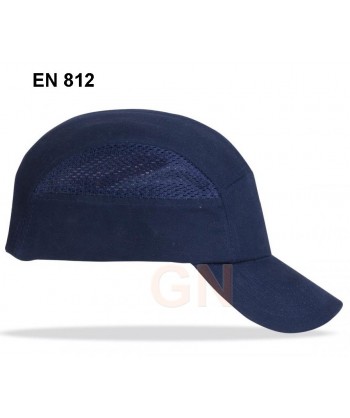 Gorra de seguridad con visera larga y rejilla transpirable color azul marino