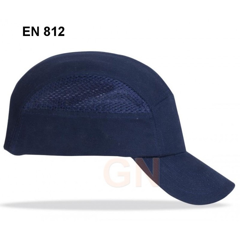 Gorra de seguridad con visera larga y rejilla transpirable color azul marino
