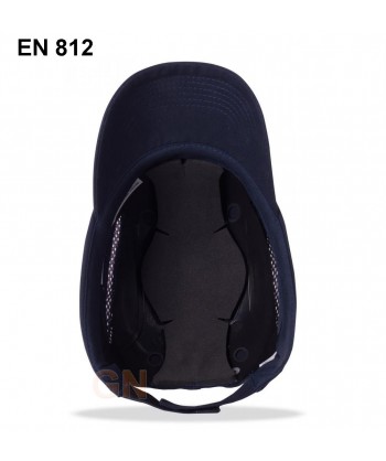 Gorra de seguridad con visera larga y rejilla transpirable color azul marino