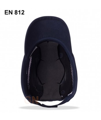 Gorra anti golpes con ventilación de rejilla lateral y visera corta