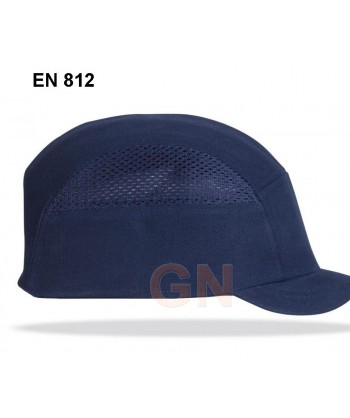Gorra anti golpes con ventilación de rejilla lateral y visera corta