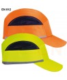 Gorra protectora transpirable visera larga y tejido de alta visibilidad