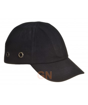 Gorra de protección con visera larga color negro