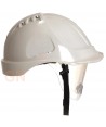 Casco de seguridad ventilado con gafas integradas color blanco