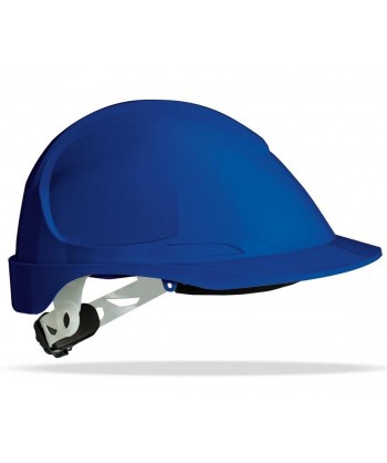 Casco con ruleta de ajuste y protección eléctrica color azul