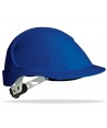 Casco con ruleta de ajuste y protección eléctrica color azul