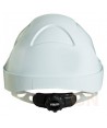 Casco con ruleta de ajuste y protección eléctrica color blanco