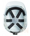 Casco con ruleta de ajuste y protección eléctrica color blanco