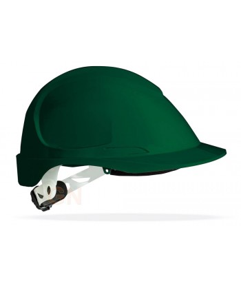 Casco con ruleta de ajuste y protección eléctrica color verde