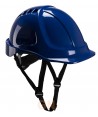 Casco dieléctrico dieléctrico de ABS con barbuquejo de 4 puntos de anclaje incluido, color azul