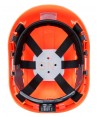 Casco ventilado con visera corta para trabajos en altura