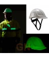 Casco de seguridad luminiscente y con barbuquejo