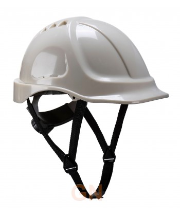 Casco de seguridad luminiscente y con barbuquejo