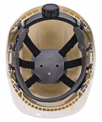 Casco de seguridad luminiscente y con barbuquejo