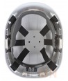 Casco dieléctrico para trabajos en altura con visea corta