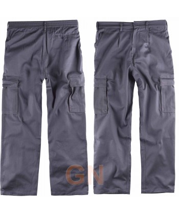 Pantalón multibolsillos ligero de algodón gris