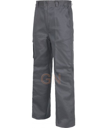pantalón multibolsillos de algodón muy grueso gris