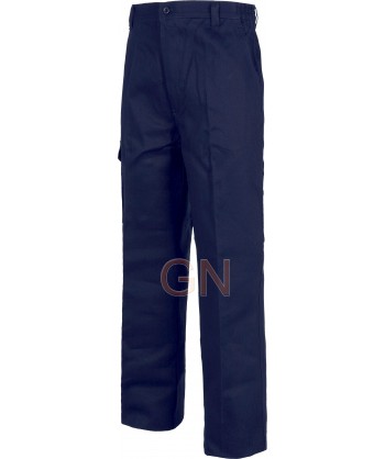 pantalón multibolsillos de algodón muy grueso marino