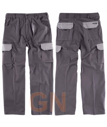 Pantalón combinado de algodón multibolsillos muy fuerte con refuerzos